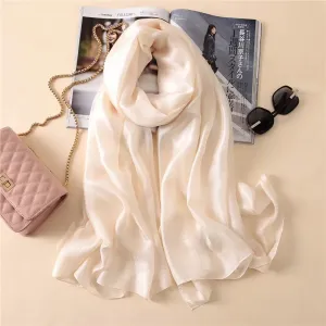 2022 Luxury Brand Women Fashion Scarf Plain Solid Silk Linen Shawls Scarves Summer Lady Bandanas Pashmina Foulard Hijab 180*90Cm
