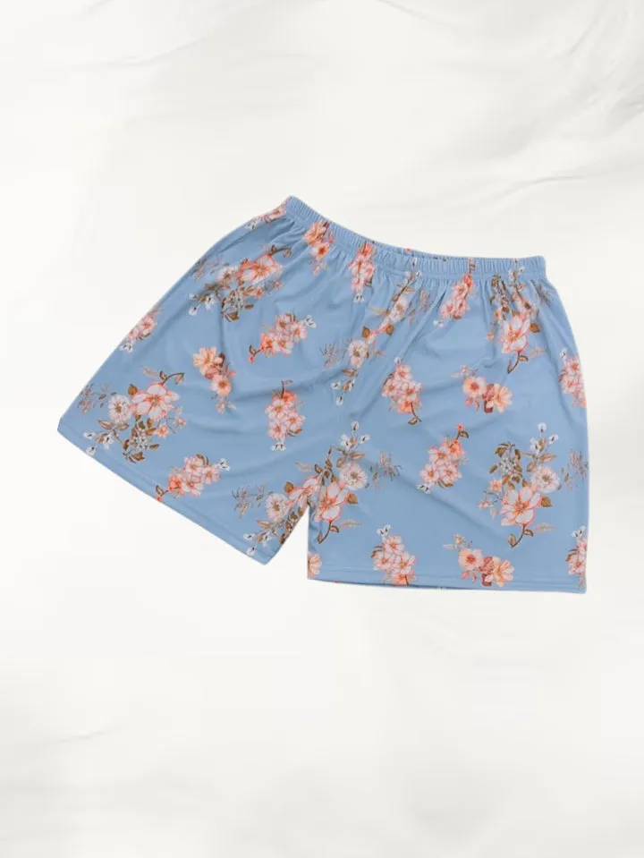 3 Pack Floral Soft Printed Short for Women