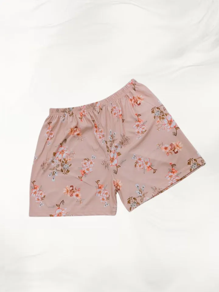 3 Pack Floral Soft Printed Short for Women