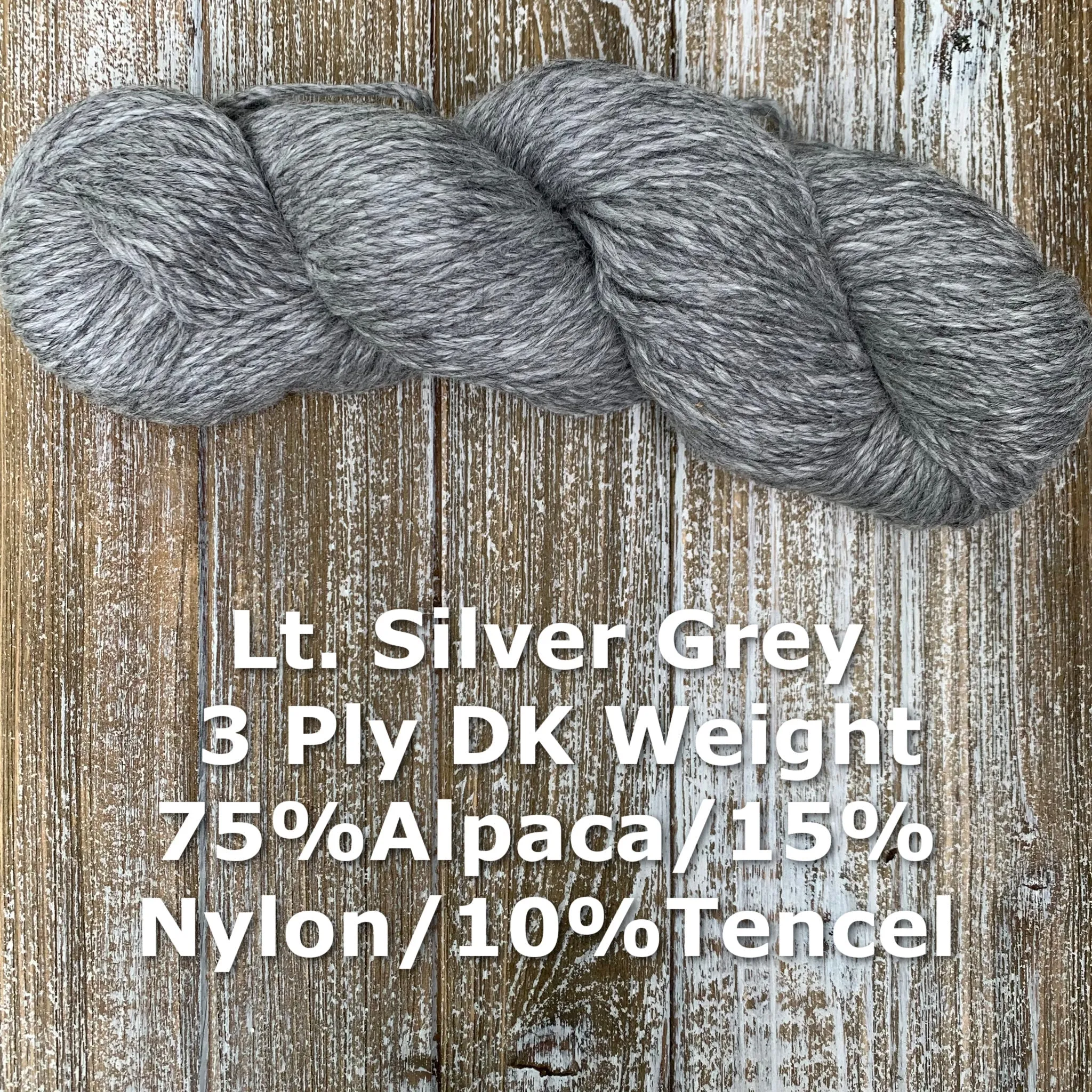 3 Ply 75% Alpaca/15% Nylon/10% Tencel DK Weight Yarn