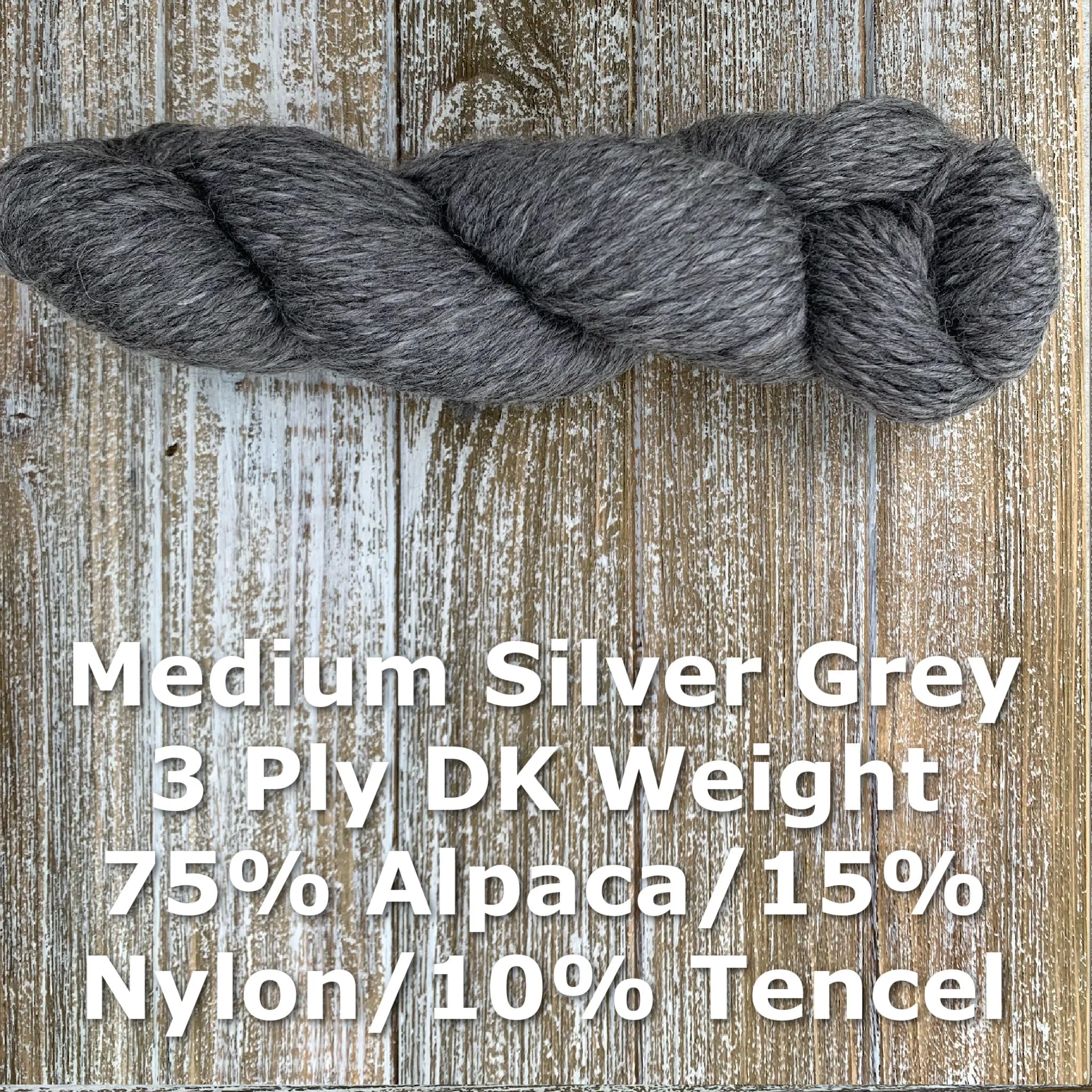 3 Ply 75% Alpaca/15% Nylon/10% Tencel DK Weight Yarn