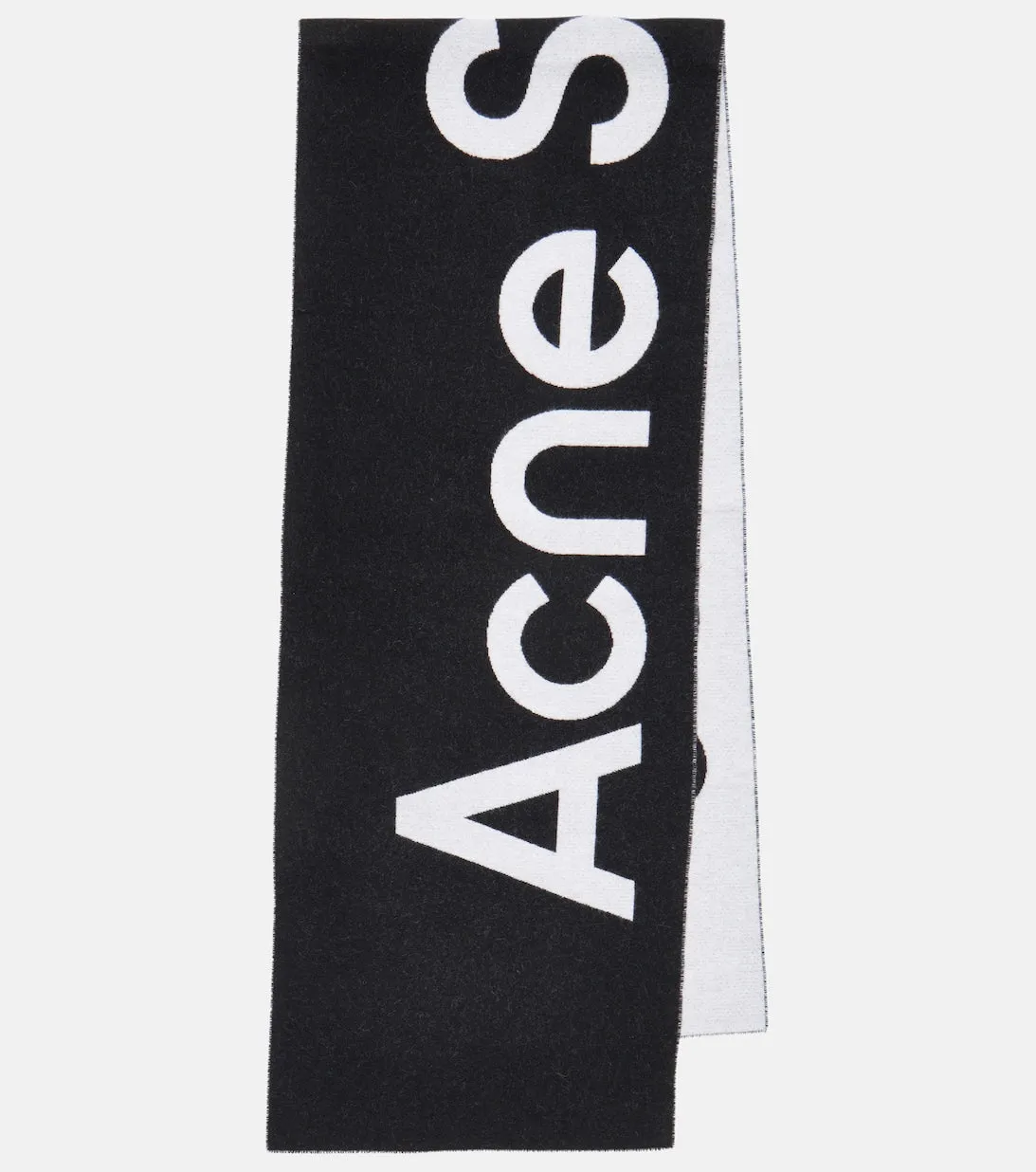 Acne Studios Logo Jacquard Scarf, Black