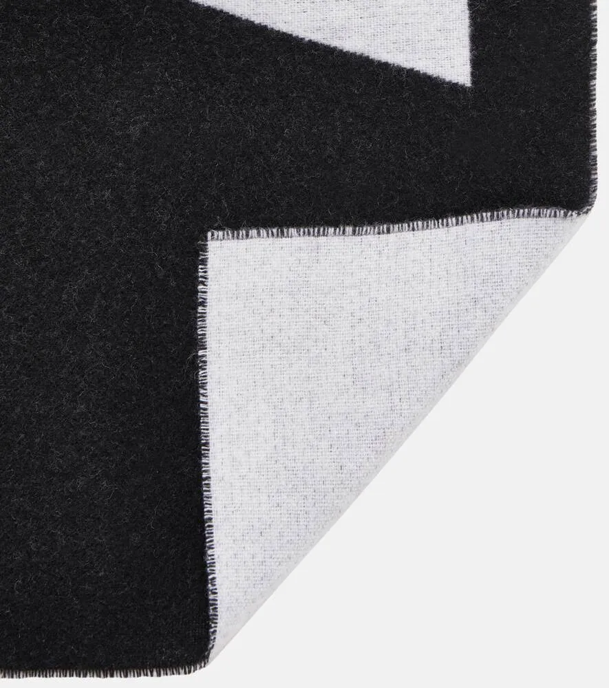 Acne Studios Logo Jacquard Scarf, Black