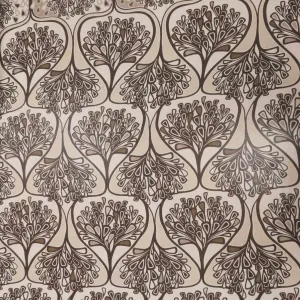 Almond Floral Abstract Printed Silk