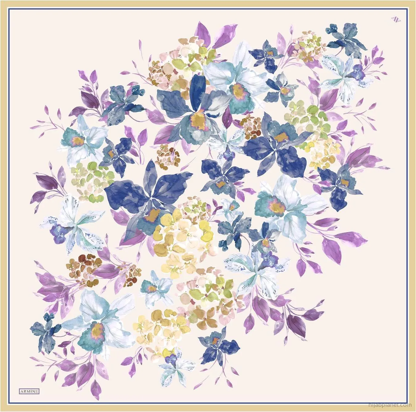 Armine Fior Floral Silk Scarf #52