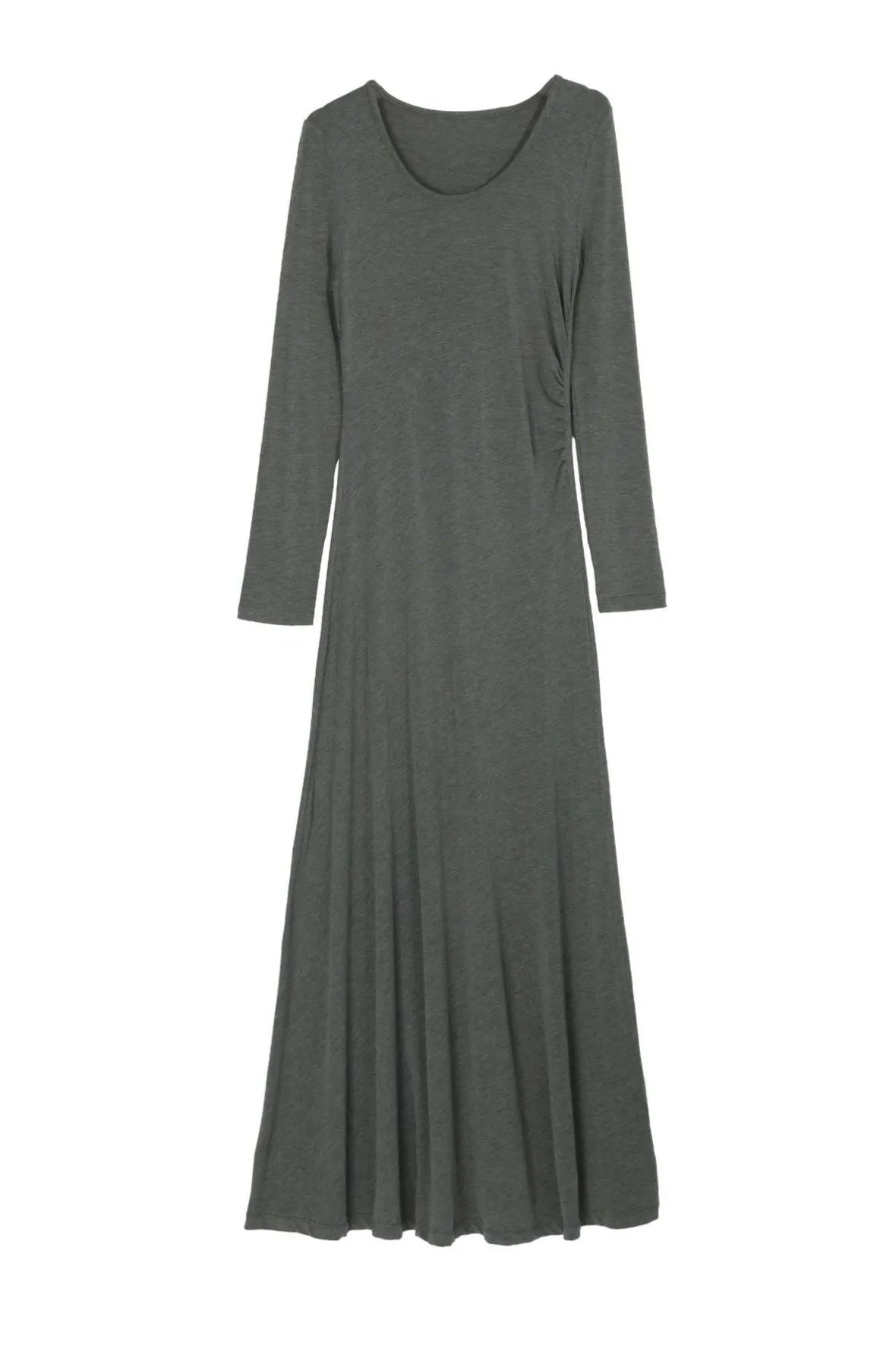 Autumn Long Ruching Knit Dress