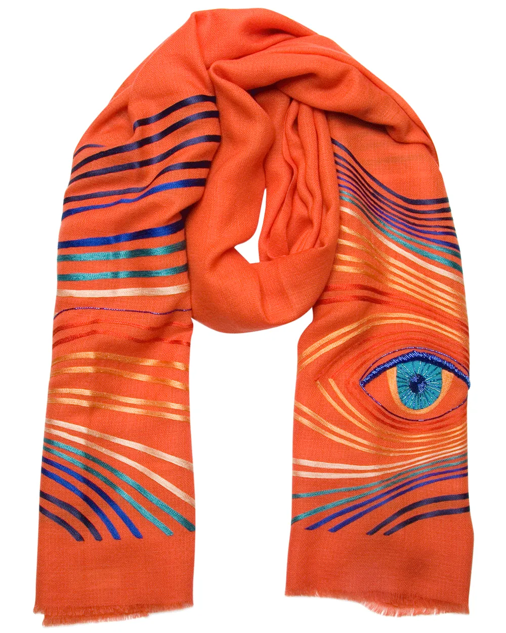 Awakening Cashmere Wrap in Orangeade