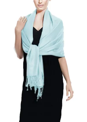 Baby Blue Pashmina Shawl Wrap Scarf
