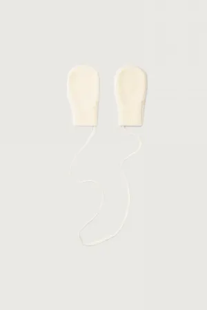 Baby Knitted Mittens | Cream