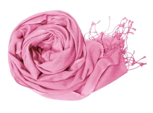 Baby Pink Light and Soft Touch Pure Pashmina Wool Shawls Wraps Scarves