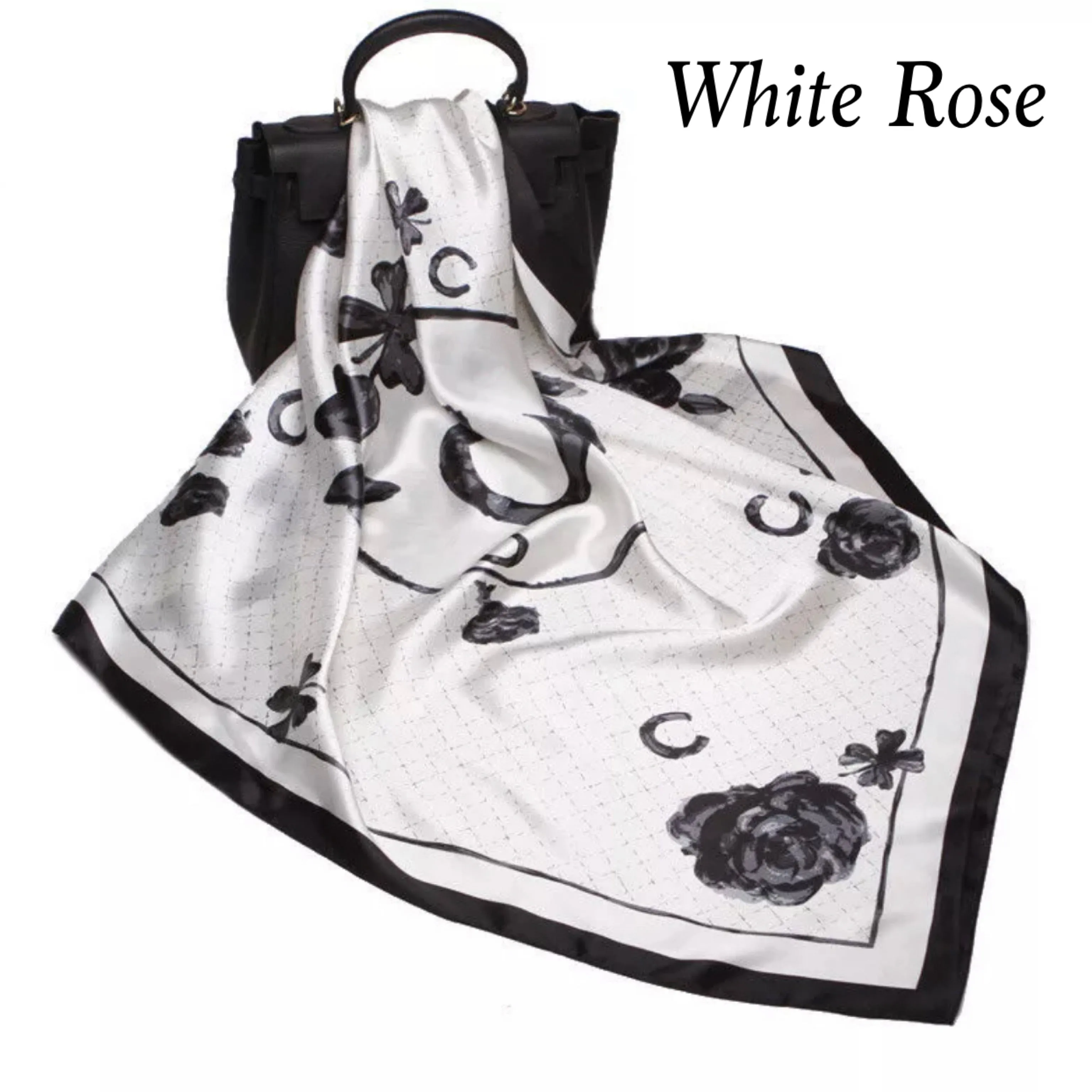 Beautiful Brand New Rose Print Silk Shawls / Scarves