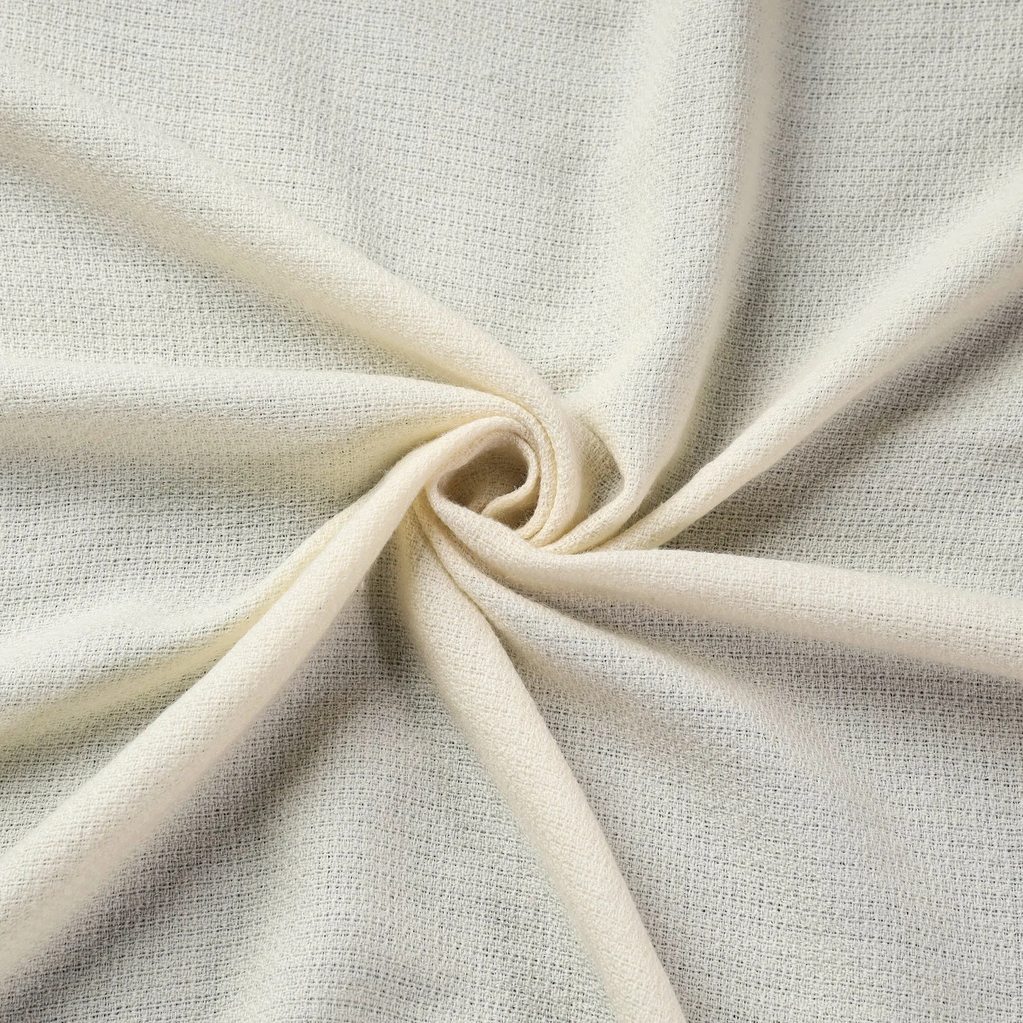 Beige - Kumaun Handwoven Merino Woolen Fabric 01