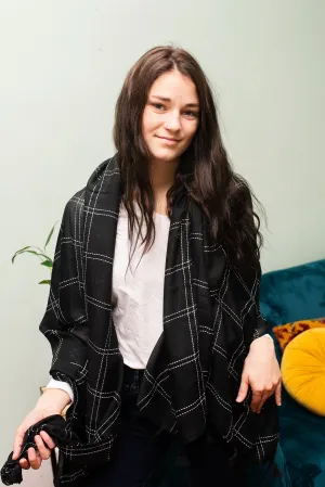 Black and White Stitch Scarf
