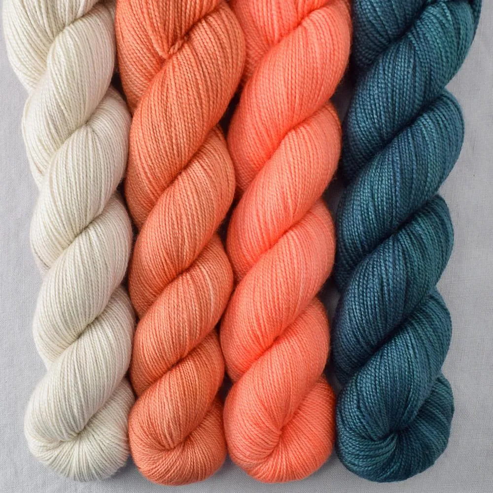 Blackwatch, Bullfinch, Plover, Spicy Papaya - Yummy 2-Ply Quartet