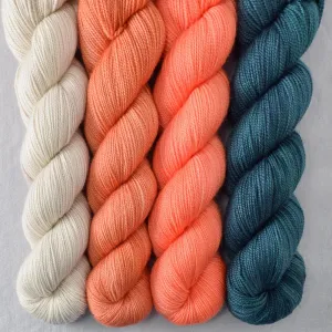 Blackwatch, Bullfinch, Plover, Spicy Papaya - Yummy 2-Ply Quartet