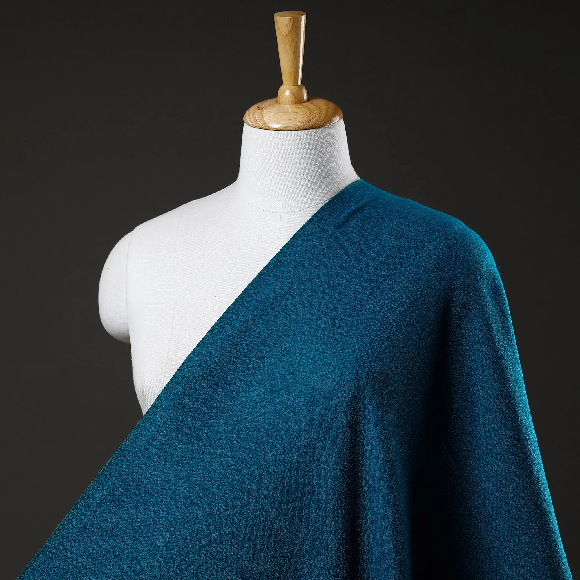 Blue - Kumaun Handwoven Merino Woolen Fabric 10
