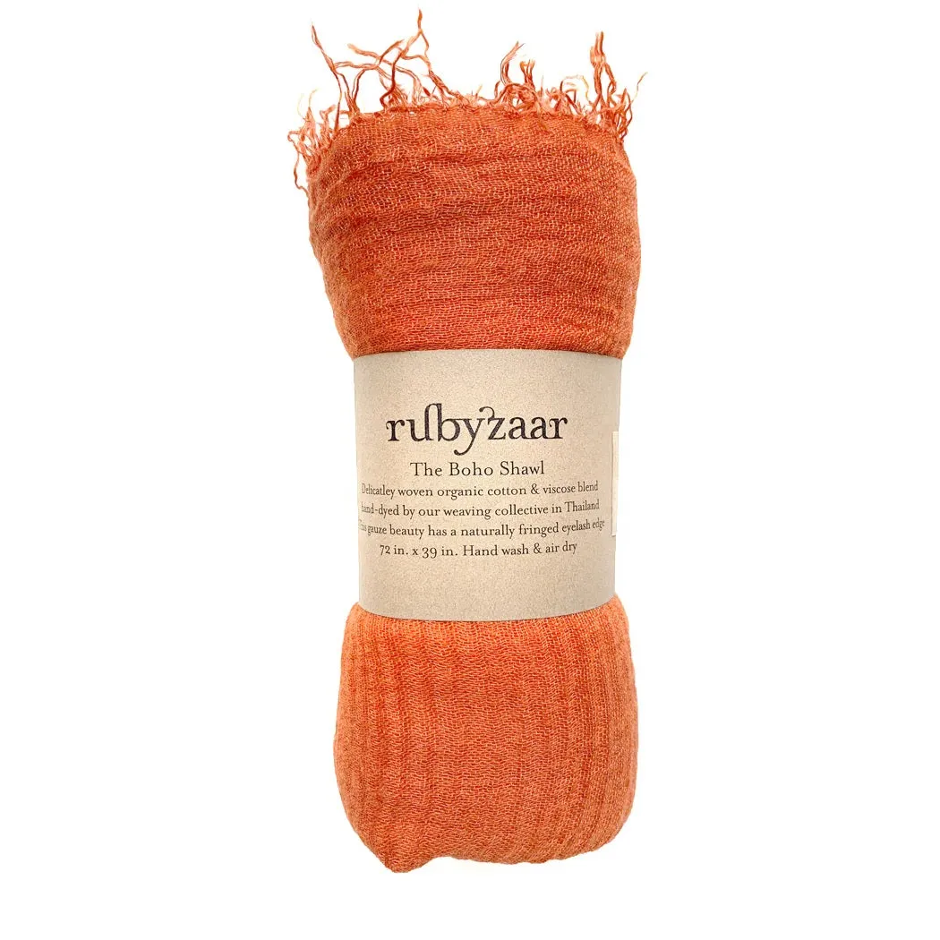 Boho Shawl - Burnt Orange