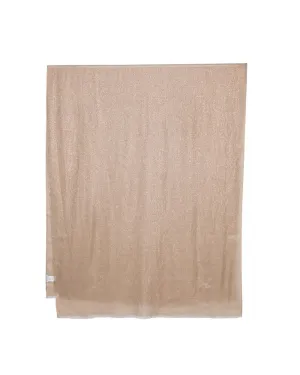 Cashmere-Silk Lurex Scarf in Tobacco Brown