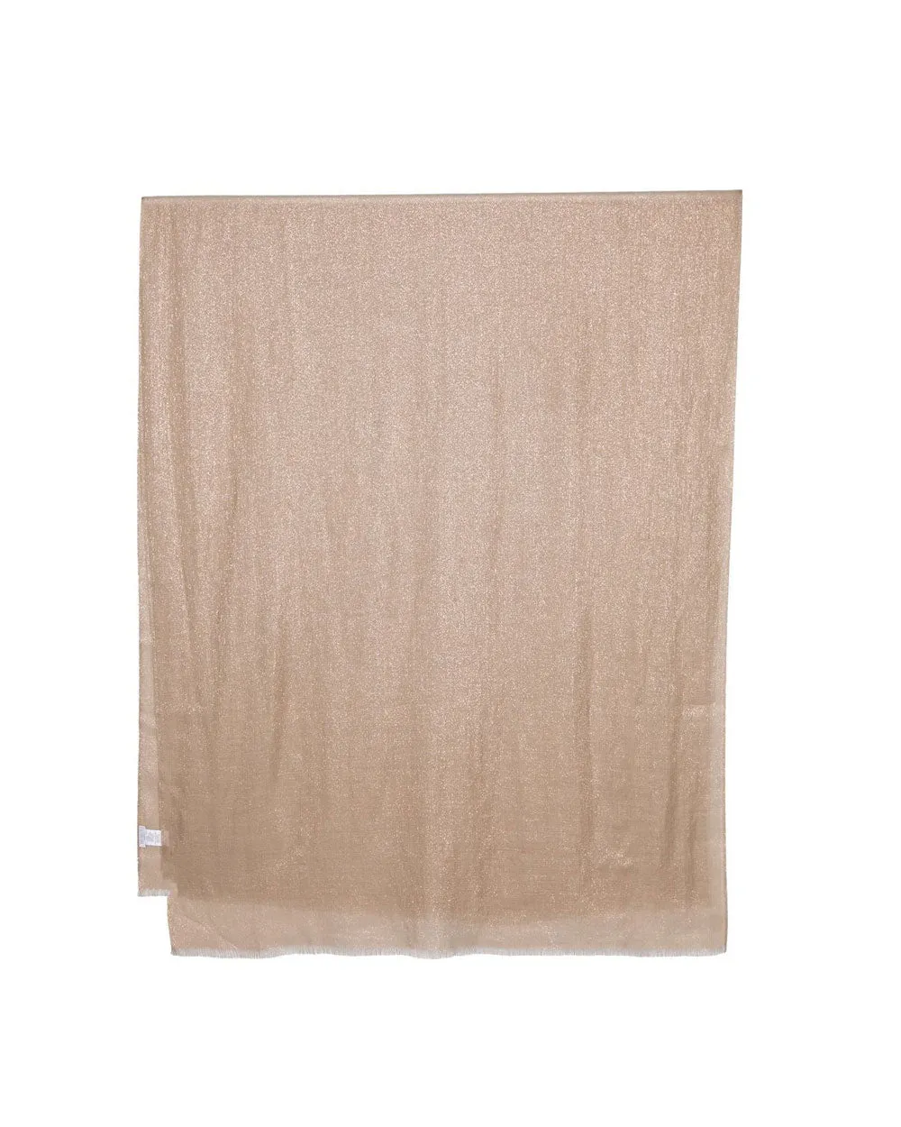 Cashmere-Silk Lurex Scarf in Tobacco Brown