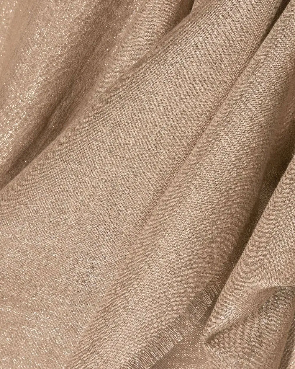 Cashmere-Silk Lurex Scarf in Tobacco Brown