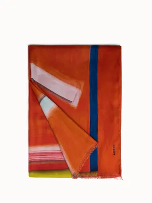 Cashmere Silk Zion Print Scarf