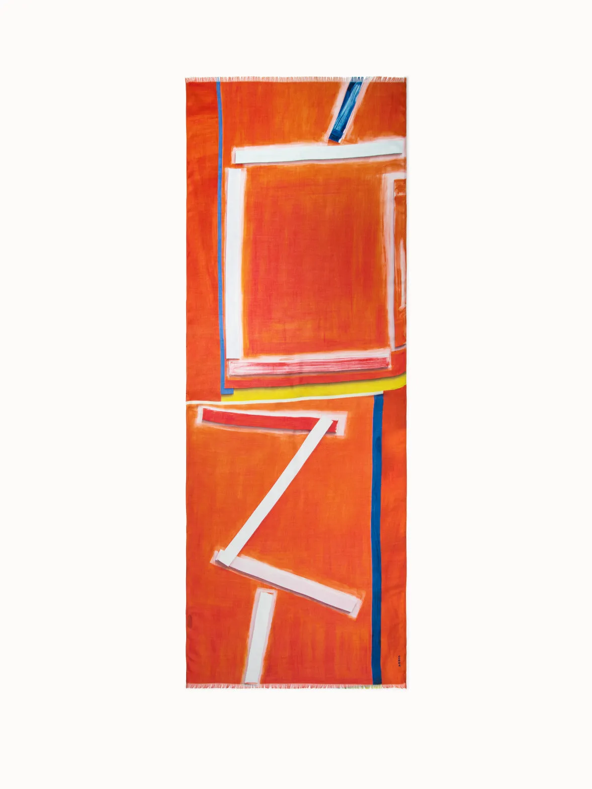 Cashmere Silk Zion Print Scarf