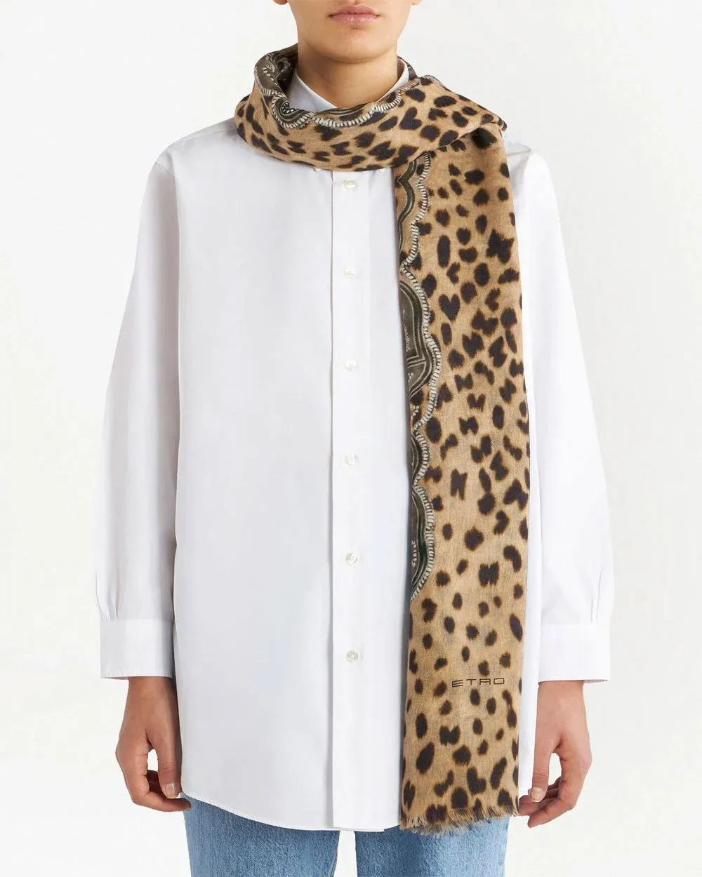 Cheetah Print Cashmere Scarf
