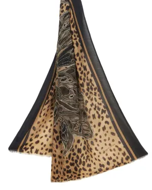 Cheetah Print Cashmere Scarf