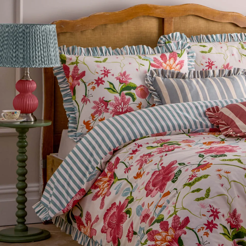 Claudia Floral Ruffle Duvet Cover Set Multicolour