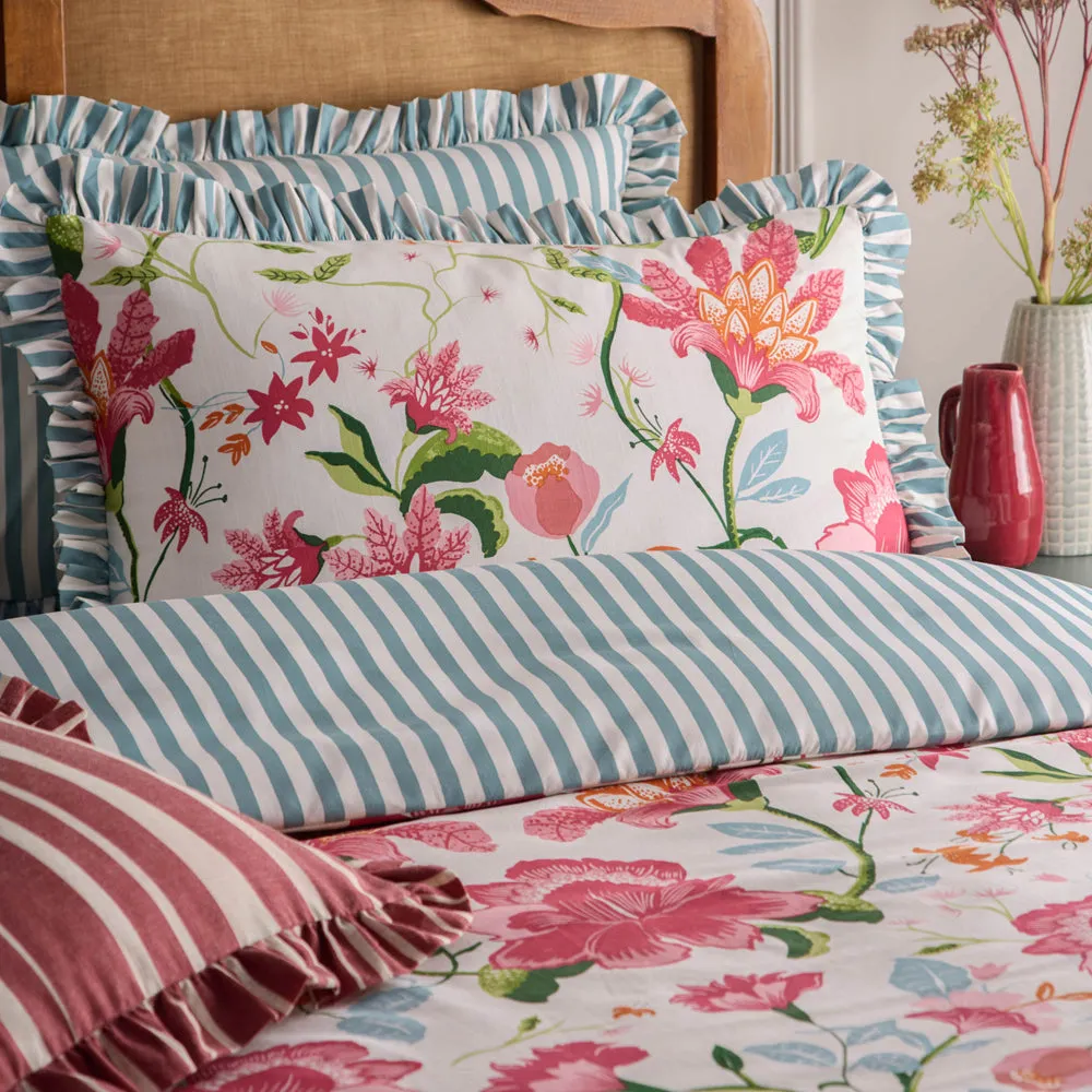 Claudia Floral Ruffle Duvet Cover Set Multicolour