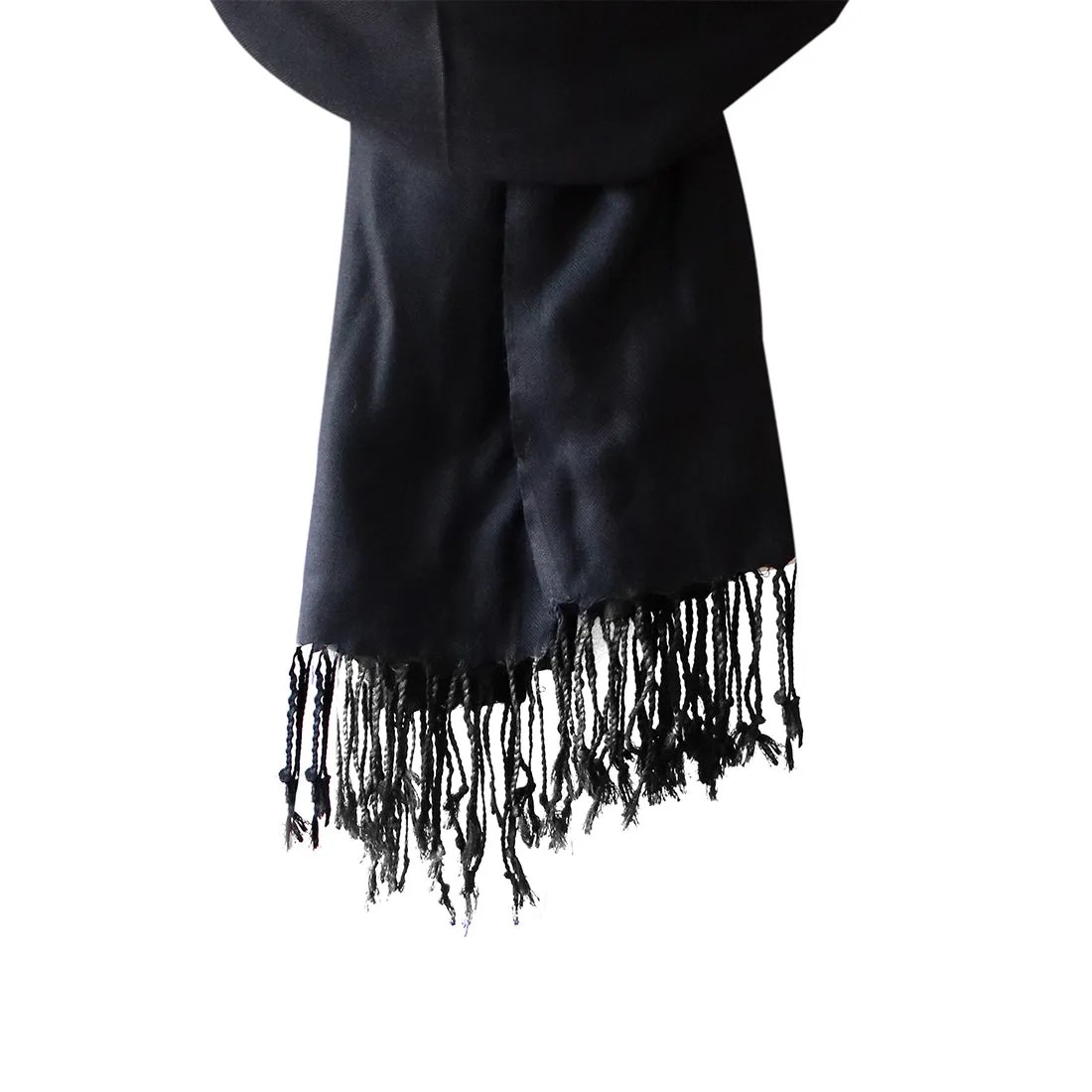 CONTEMPORARY SOLID BLACK ACRYLIC SCARF