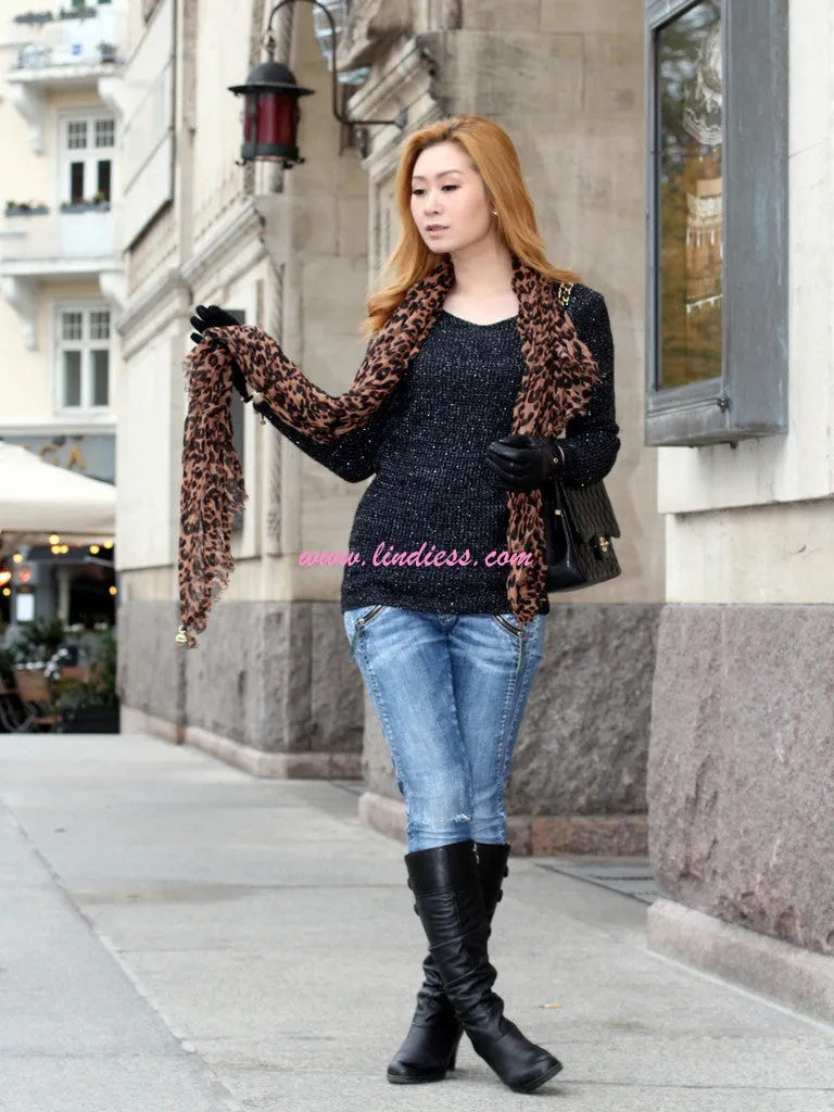 FALL LEOPARD SCARF