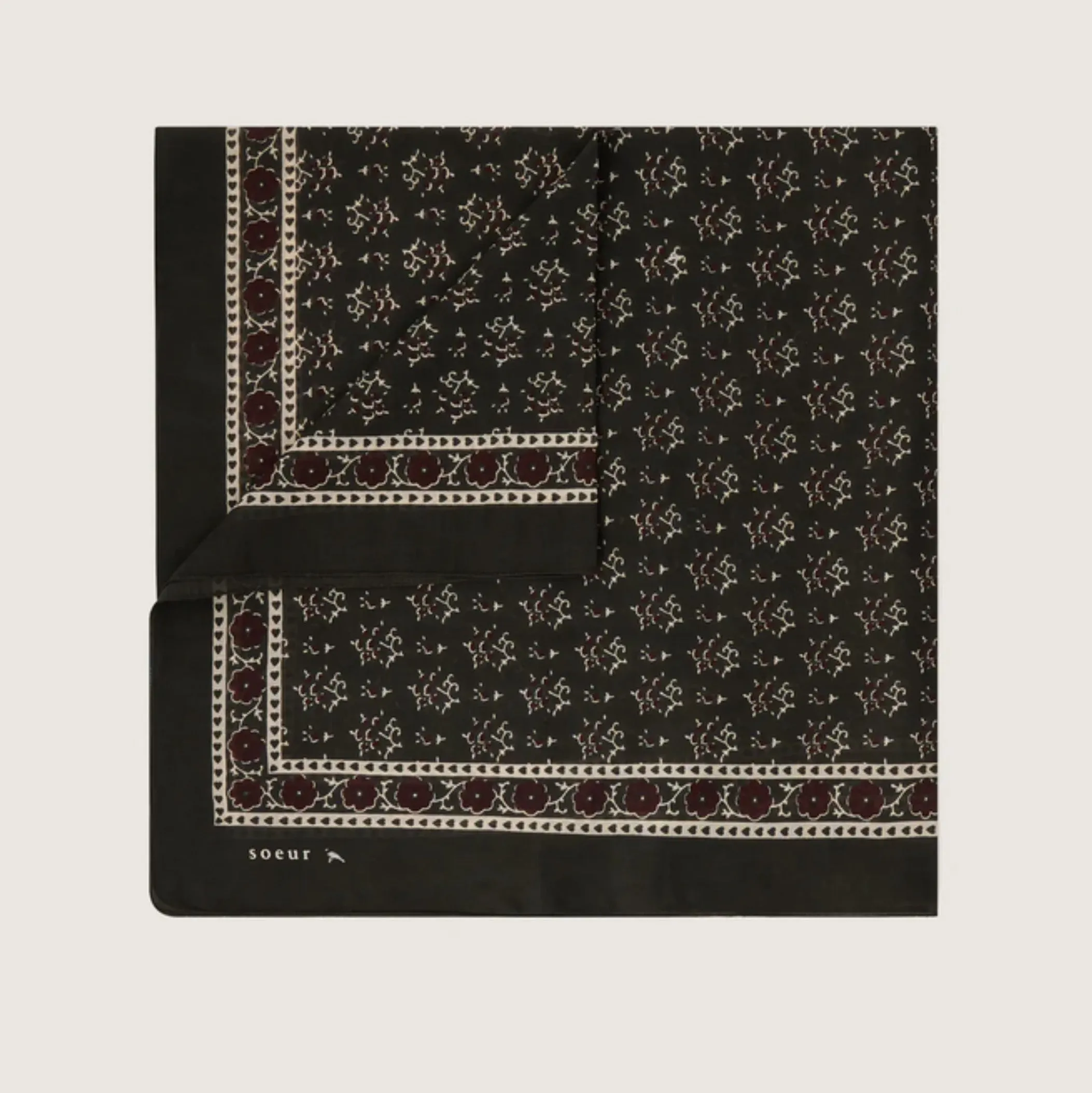 Foulard Classiq (Anthracite   Marron)