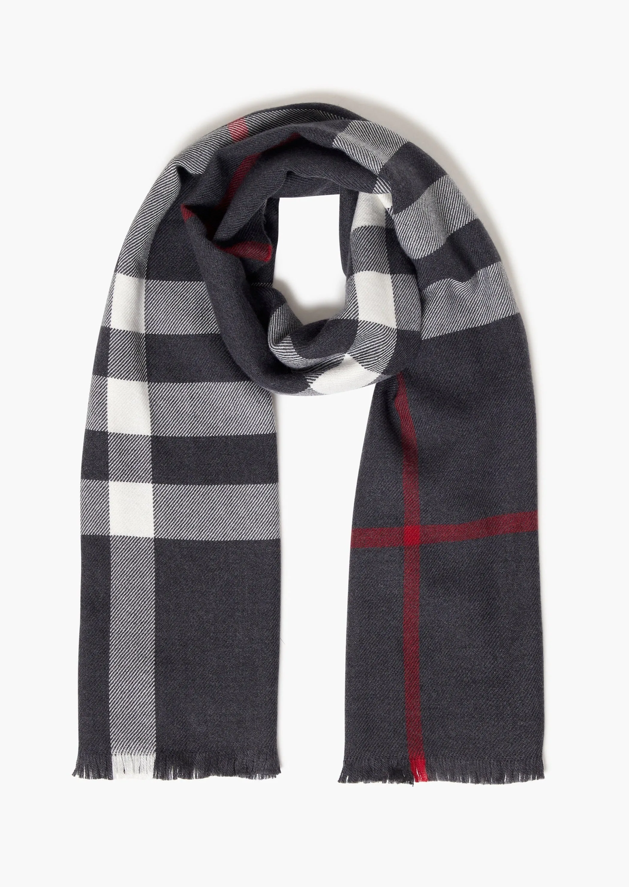 Foxford Giant Merino Scarf | Classic Checkered