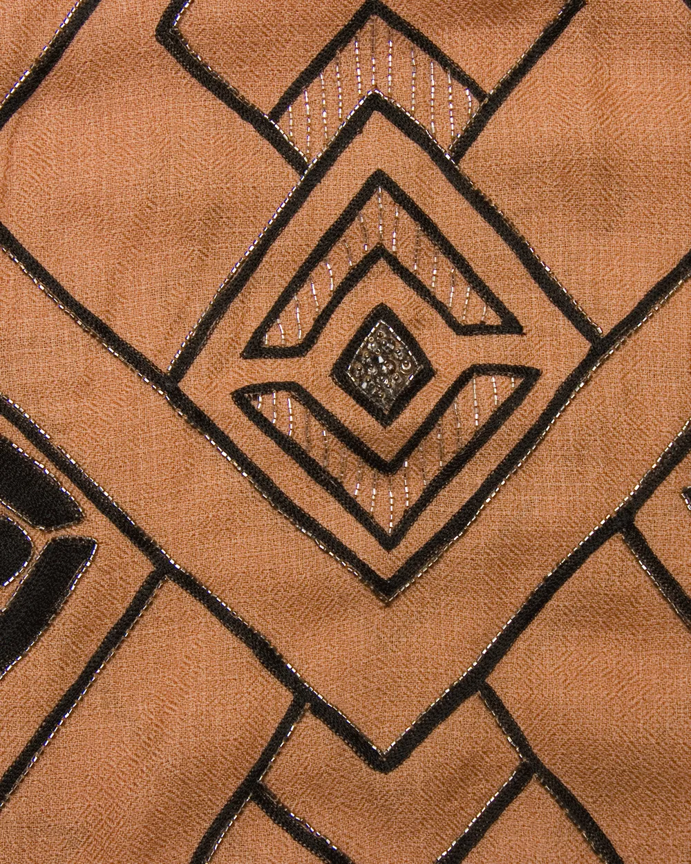Gatsby Evening Cashmere Wrap in Light Nude