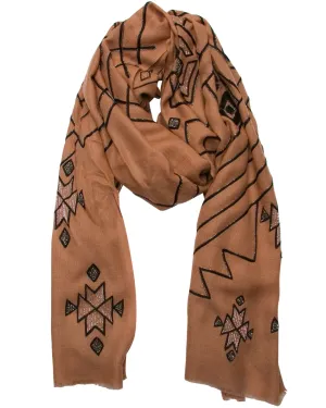 Gatsby Evening Cashmere Wrap in Light Nude