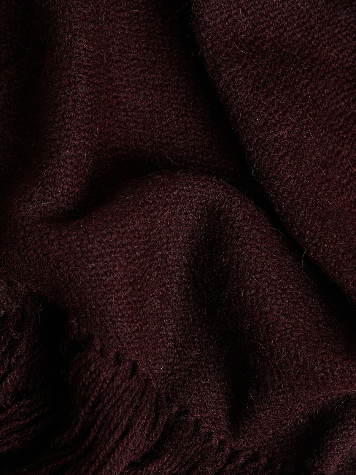 Gobi Solid Scarf in Dark Fig