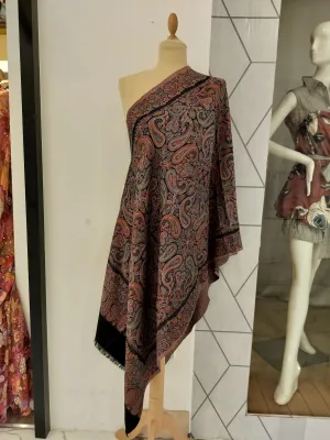 Janvi Black Mixed Cashmere Scarf