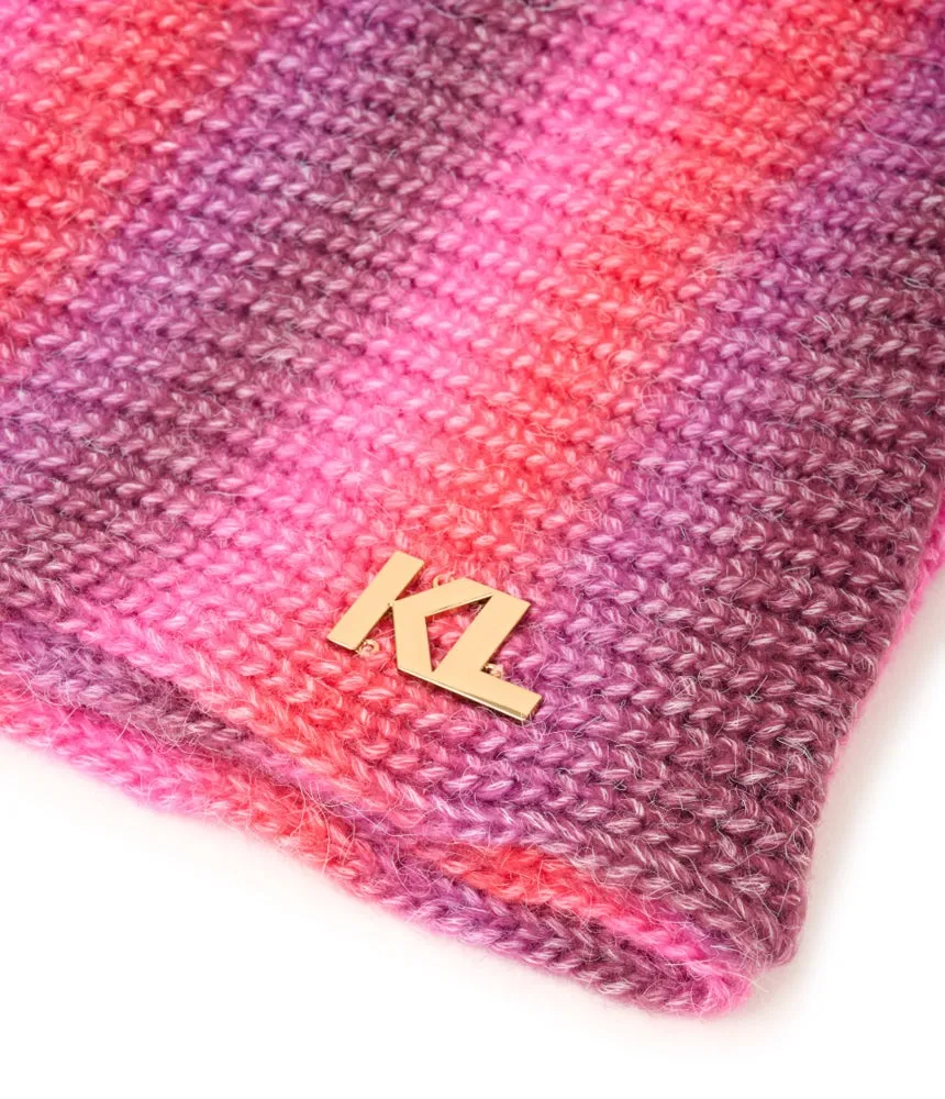 Karl Lagerfeld rainbow thread scarf, purple