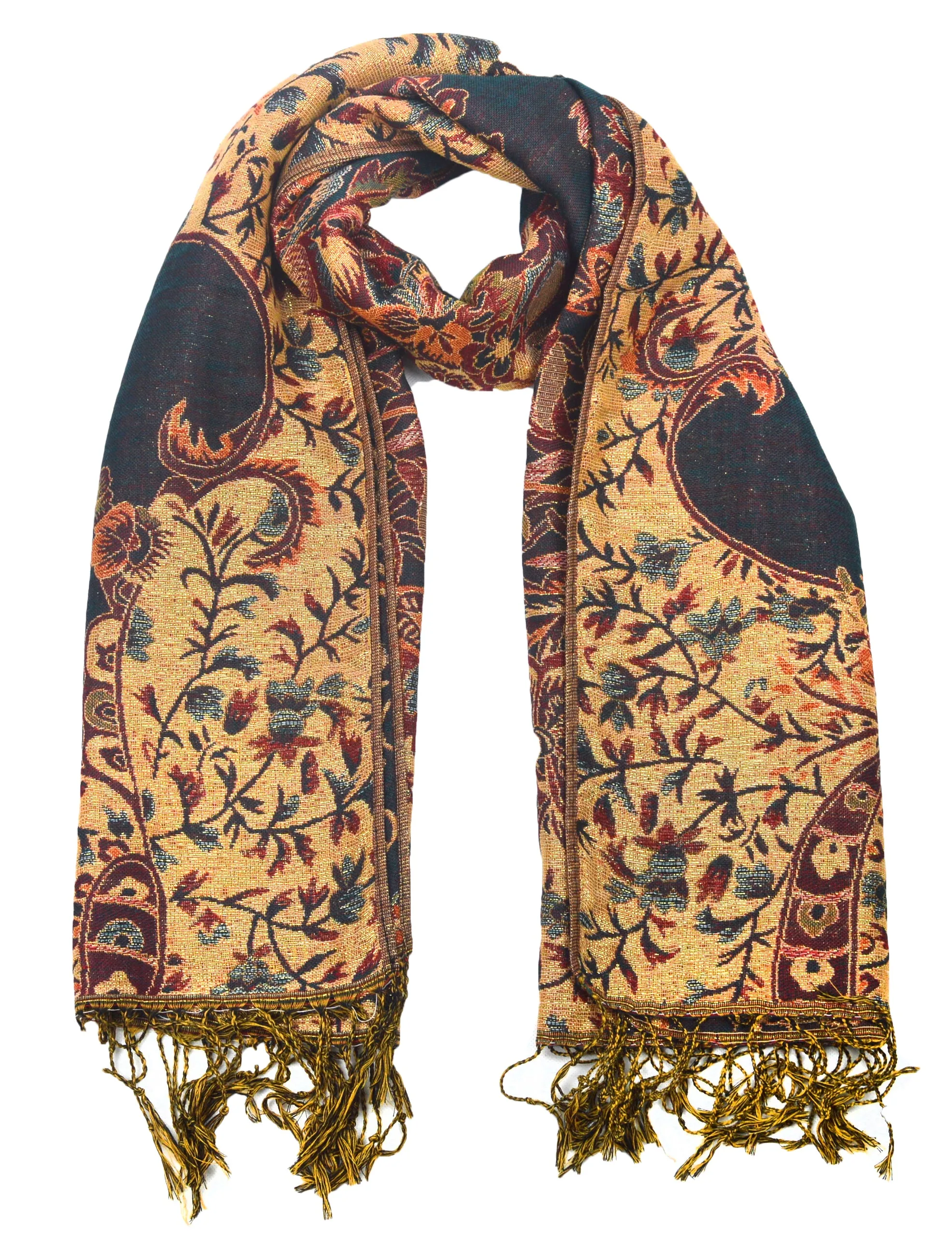 Ladies Multicolored floral Pattern Scarves & Winter Wraps Shawls