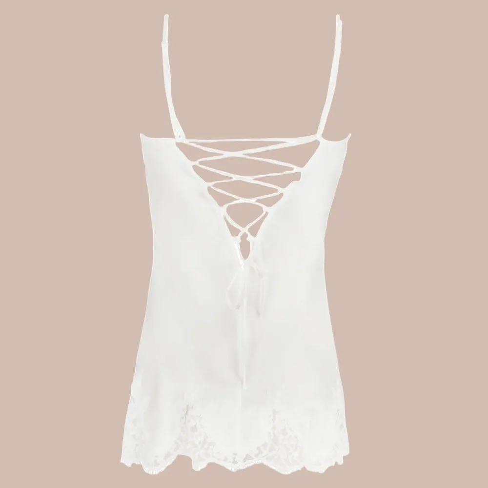 Lise Charmel 'Splendeur Soie' Ivory Silk Babydoll Nightie