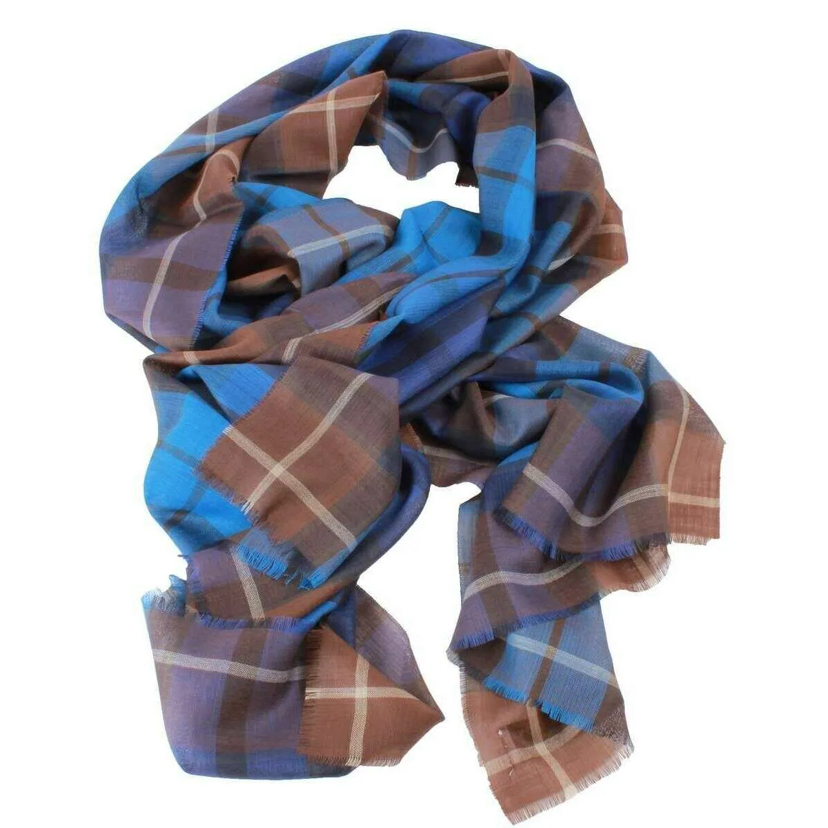 Locharron of Scotland Alba Buchanan Fine Merino Stole - Blue