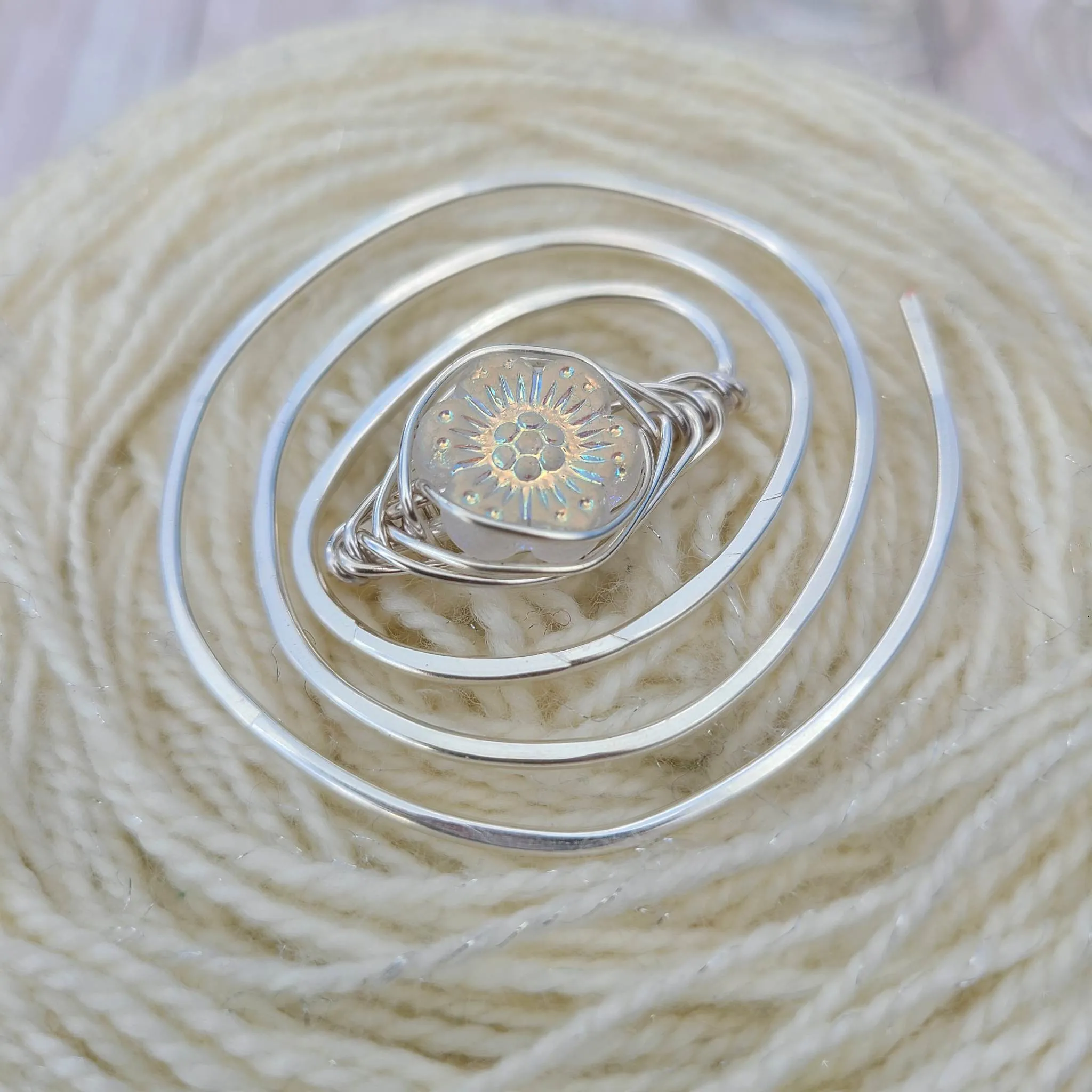 Magnolia Flower Shawl Pin - Twirl Silver