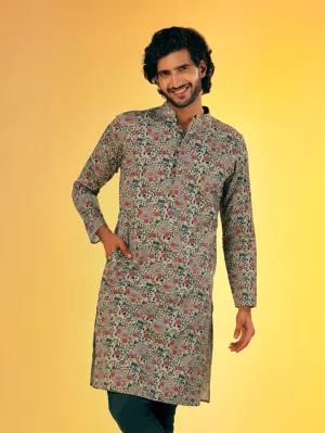 Men's Olive Kurta (Set of 1)