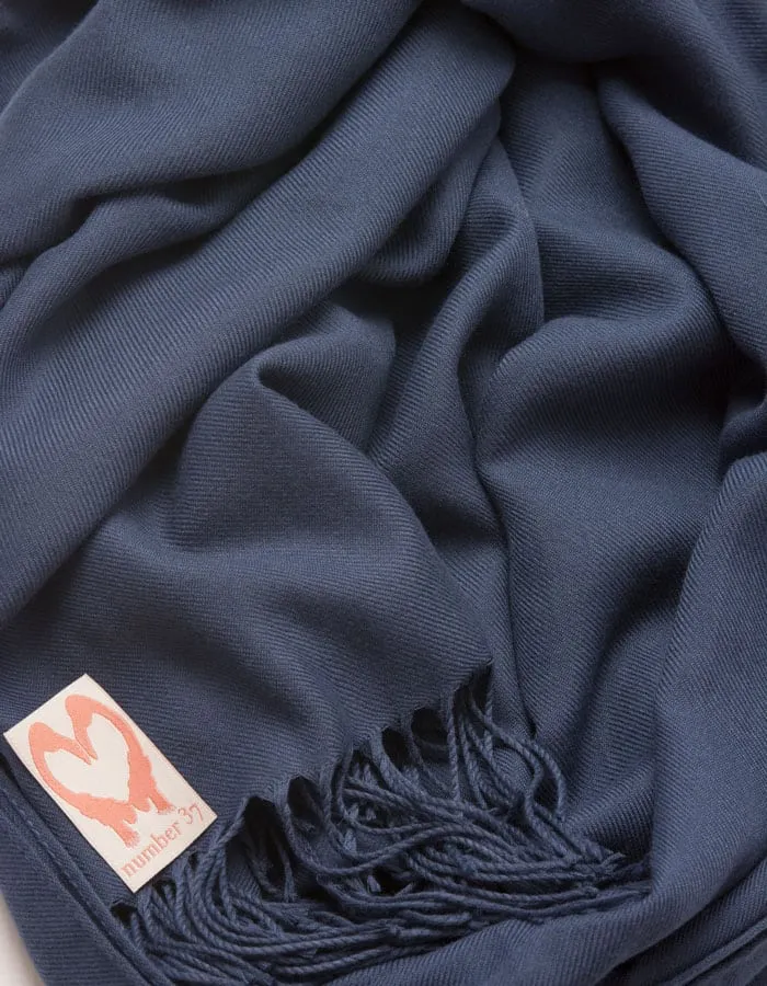 Moonlight Blue Wedding Pashmina