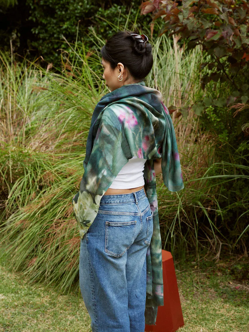 Orchid Jungle (oversized) Wool Scarf