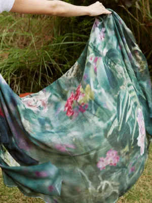 Orchid Jungle (oversized) Wool Scarf