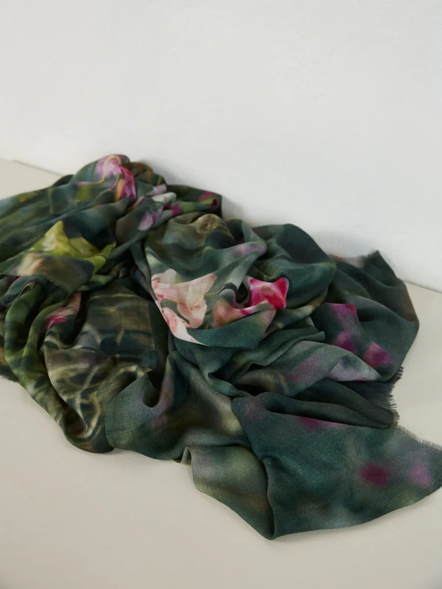 Orchid Jungle (oversized) Wool Scarf