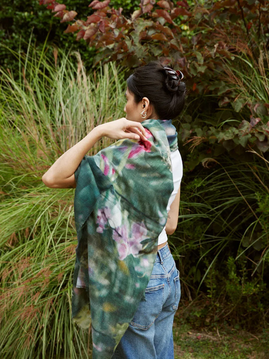 Orchid Jungle (oversized) Wool Scarf