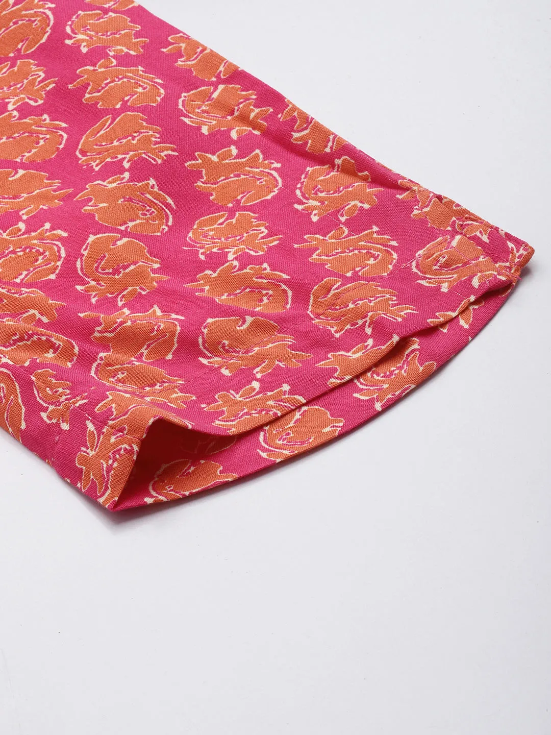 Pink Printed Trousers